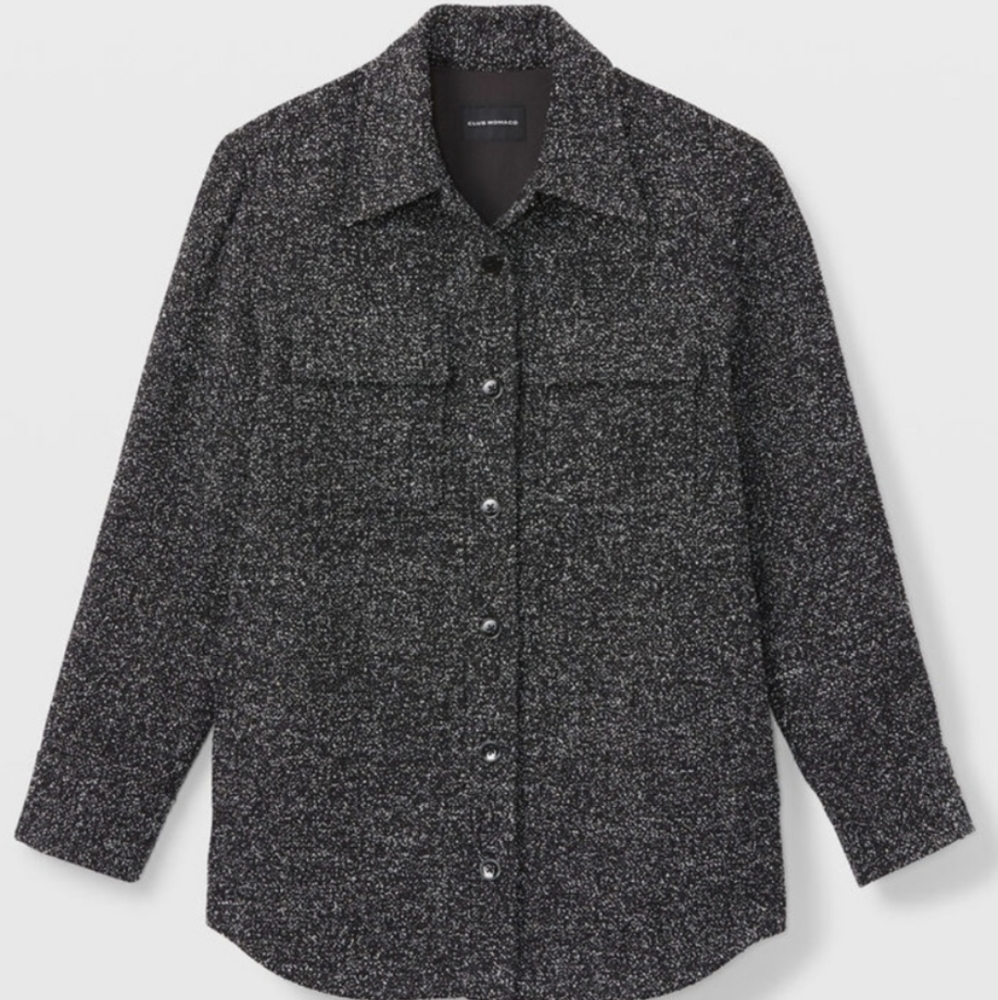 Club Monaco Tweed Shirt Jacket